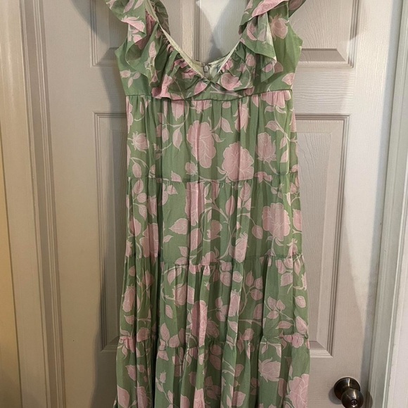 Floral Ruffle Maxi Dress - Picture 1 of 6